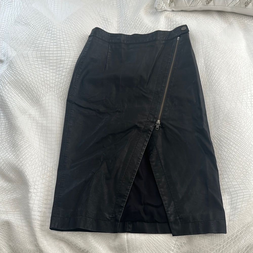 free People leather skirt